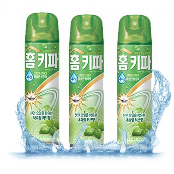 홈키파 수성 허브향 모기에어졸 3개 모기향 모