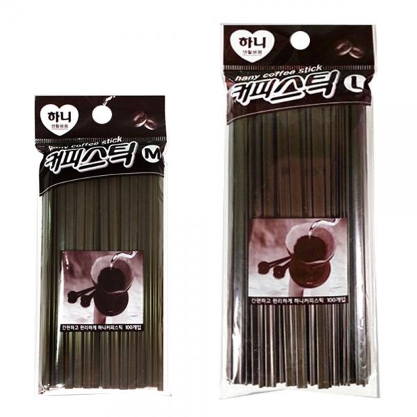 하니 일회용 테이크아웃 커피스틱 2종 빨대 커