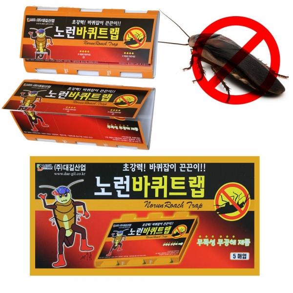 노런 초강력 바퀴제거 끈끈이트랩 5매 바퀴벌레