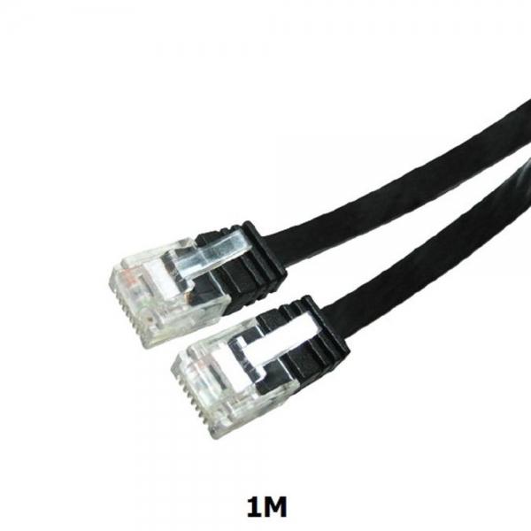 CAT.6 UTP 평면 랜 케이블 1M 검정