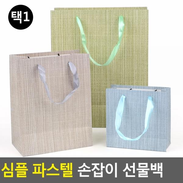 심플 파스텔 손잡이 선물백