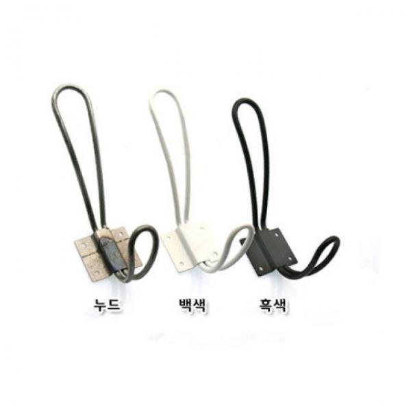 옷걸이(다용도걸이 2단 철사 다용도옷걸이)백색 흑색