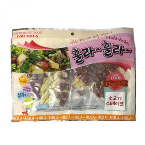 훌라훌라 강아지간식 애견간식 소고기 스테이크 300g