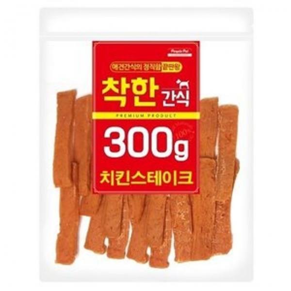 착한 강아지간식 애견간식 반려견 치킨 스테이크 300g