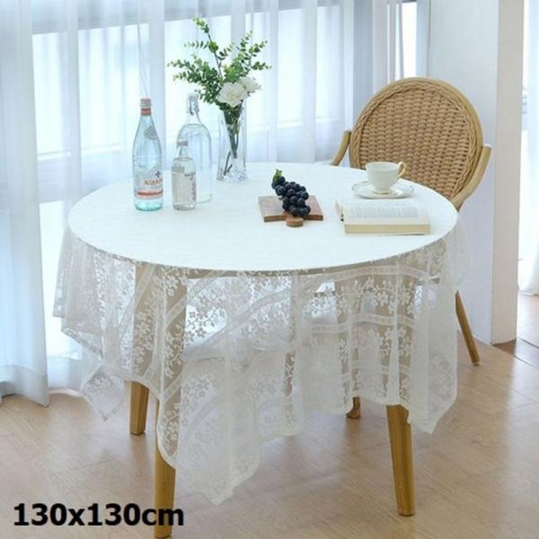레이스 테이블보 130x130cm 1개