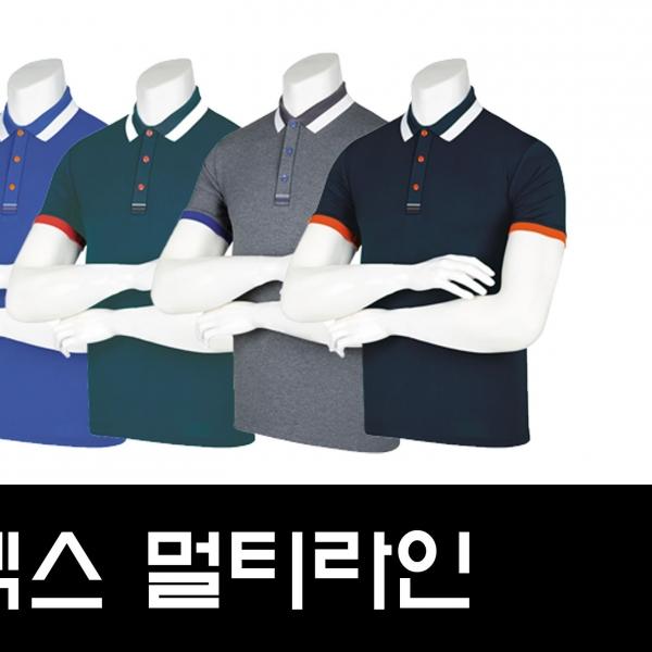 스판덱스 멀티라인 반팔