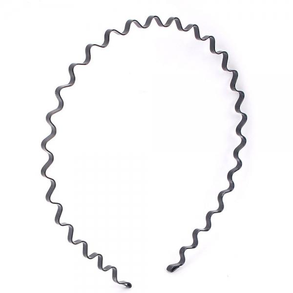 깔끔하고 활용도 높은 블랙 컬러 웨이브 머리띠 10개