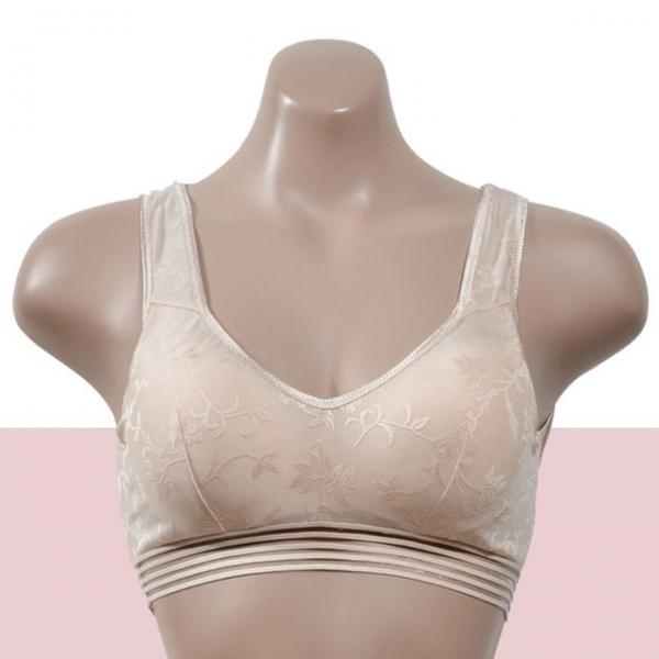 고급 자가드 노와이어 브라탑 스포츠 브라 사계절