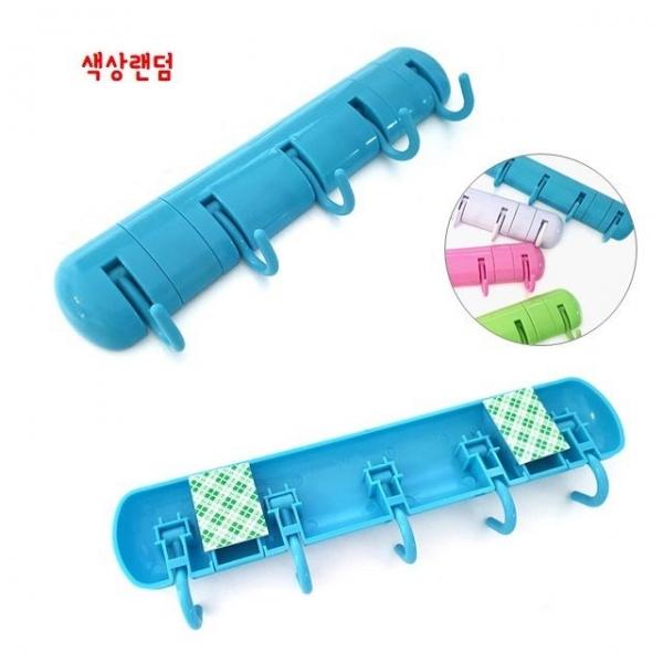부착식 옷걸이 고리5개 약21.5cm 소품걸이 후크