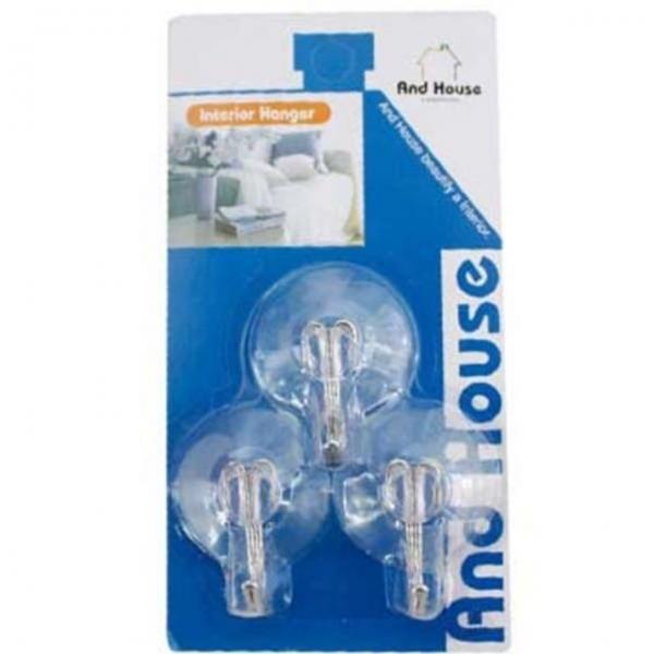 우일 벽걸이 행거 후크 훅 흡착식 벽고리 행거 3P