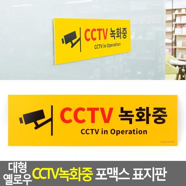 대형 옐로우 CCTV녹화중 포맥스 표지판