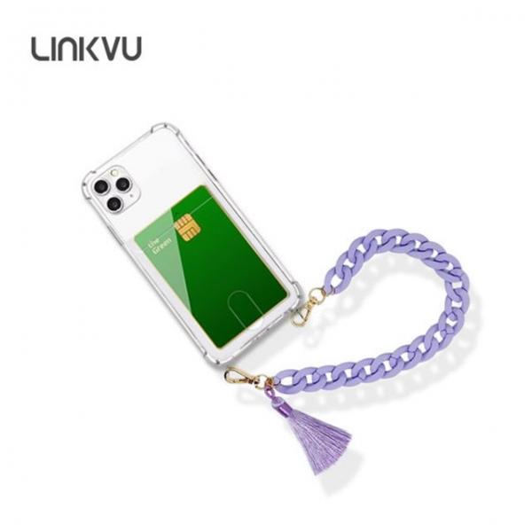 Linkvu 카드업 파스텔 테슬 체인스트랩 갤노트케이스