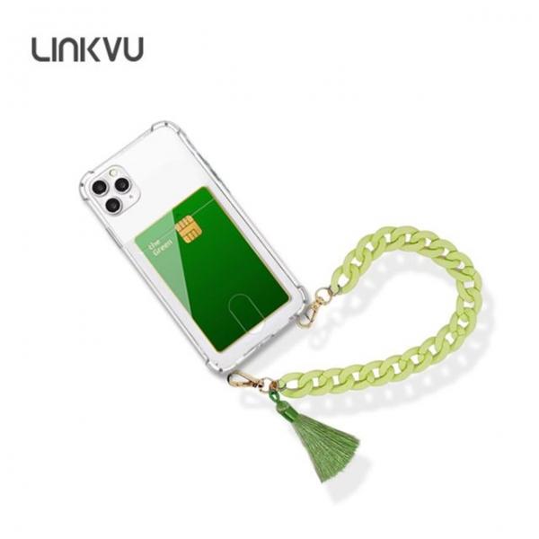 Linkvu 카드업 파스텔 테슬 체인스트랩 갤럭시S케이스