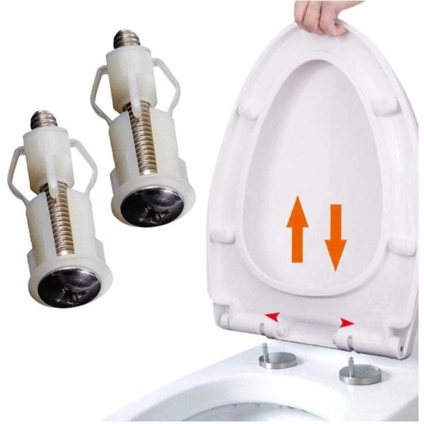 변기경첩 DIY 나사 WC 구멍 고정 적합 수리 도구 2pcs