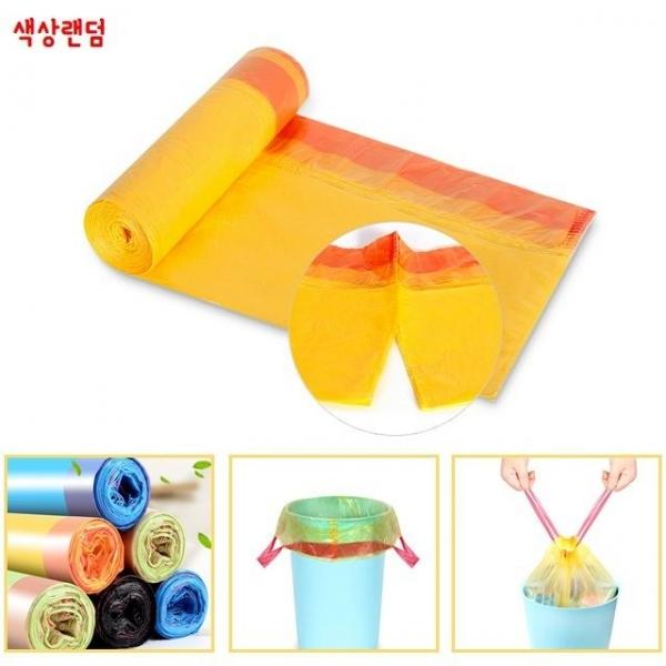 다용도 끈 비닐봉지 30L 15매(색상랜덤) 절취선