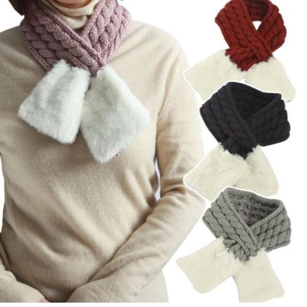 퍼 포인트 꽈배기 목도리