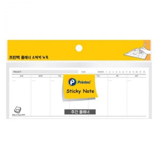 플래너 스티키노트 주간 PL204W (204x74.5mm 45매)