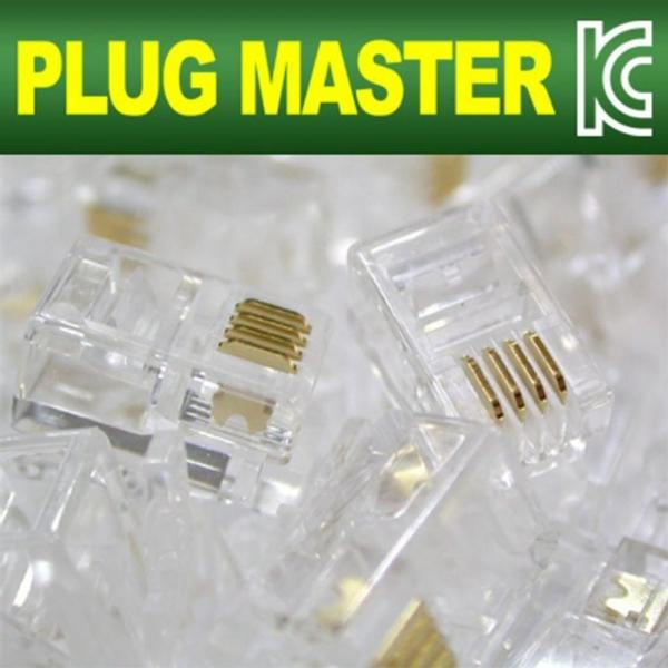 PLUG MASTER RJ-11 플러그 100개 랜선잭 소켓