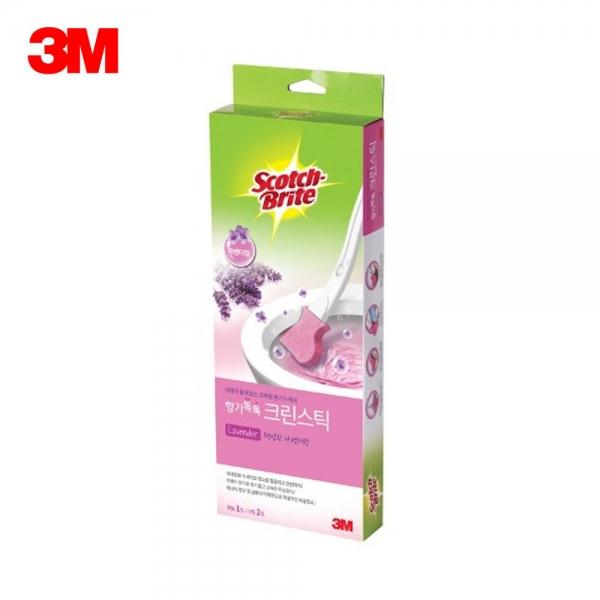 3M 향기톡톡 크린스틱 변기솔 라벤더향 핸들1+리필2