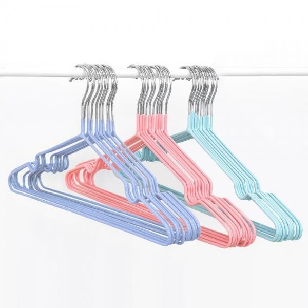업소용 세탁소 PVC 논슬립 코팅 베이직 옷걸이 10P 탈의실 코트 행거