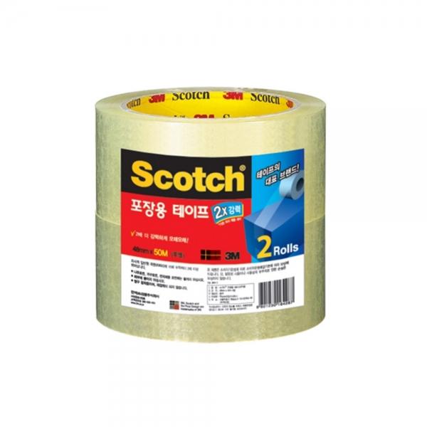 f20 34850 3M 스카치 포장박스테이프 3615-2 투명 48MMx50M2롤입 1개 1개입