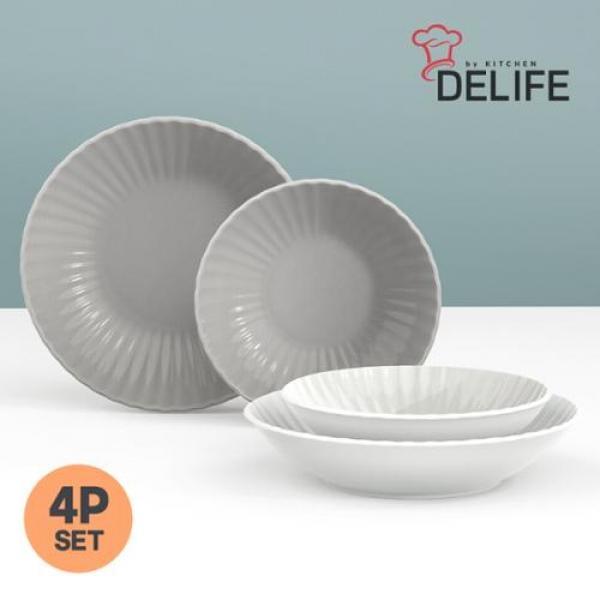 디라이프 루미아 깊은 접시 4P 세트 DLA-LP2318SET_색상 택1