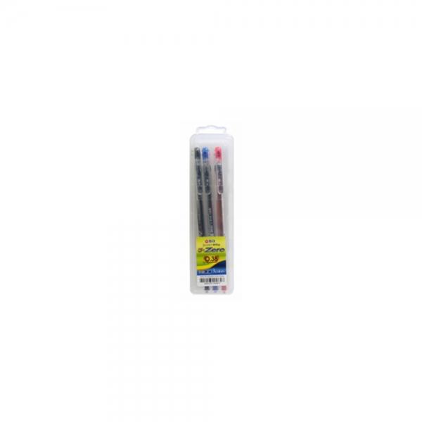 f20 29909 동아 중성펜 3-제로 0.38mm 3색세트 1개 1개입