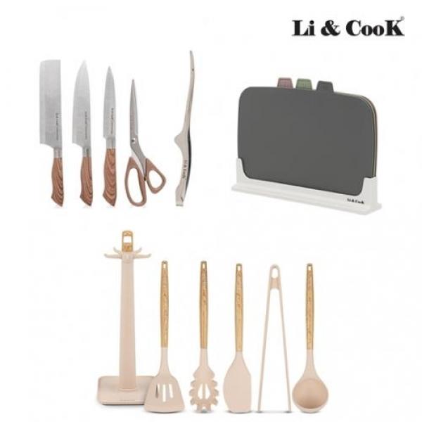 리앤쿡 노르딕 키친툴 6종+항균도마4종+칼5종 15종