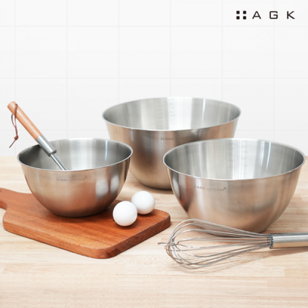 AGK NORDIC 에델바이스 스테인레스 믹싱볼 3SET AGKCB-03