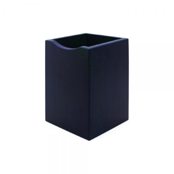 f20 96749 우드클럽 원목 사각연필꽂이 7350FBL 다크블루 74x74x98mm 1개 1개입