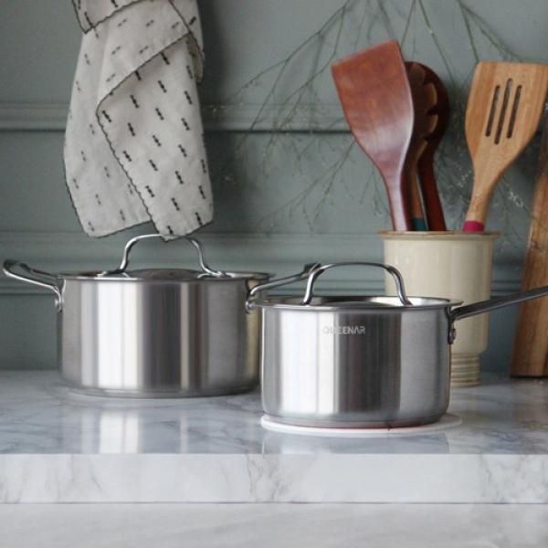 퀸나 듀오 스테인레스 2종 냄비 QNS-1618PY