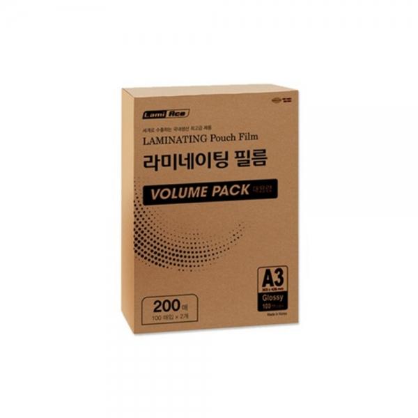 f20 163637 라미에이스 코팅지 A3 100mic 200매입 볼륨팩 303x426mm 국내산 1개 1개입
