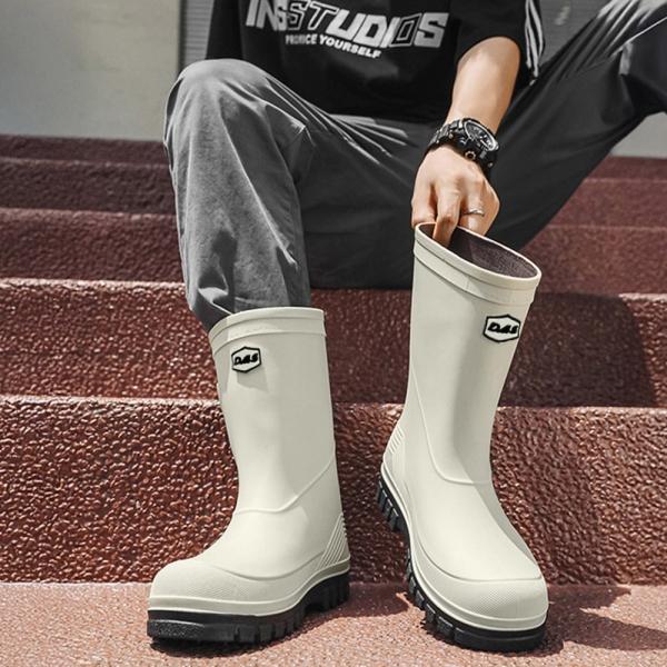 남자 장마 비오는날 미끄럼 방지 장화 레인부츠