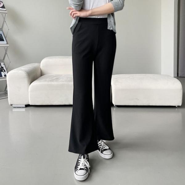 여성 아스민 스판 밴딩 롱 부츠컷 팬츠 3color
