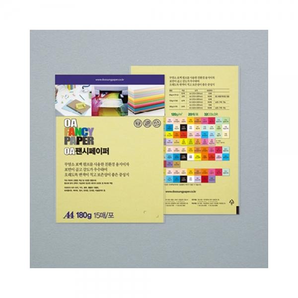 f20 59842 두성 OA팬시페이퍼 A4 180g R03 흰배추색 15매 1봉 1개입
