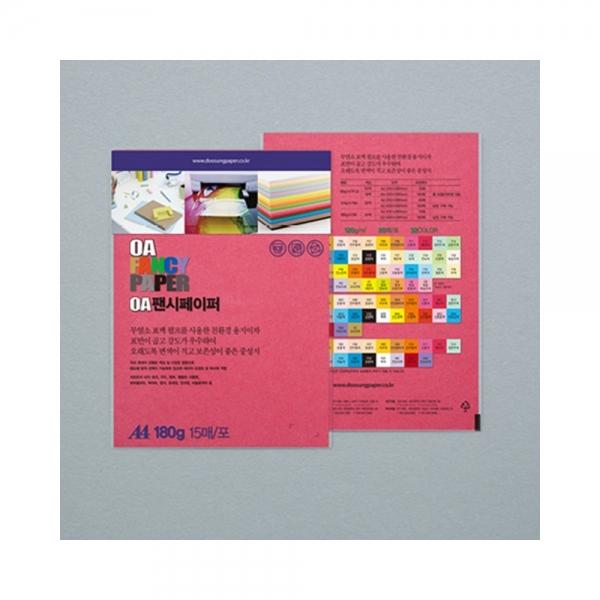 f20 59846 두성 OA팬시페이퍼 A4 180g R11 선홍색 15매 1봉 1개입