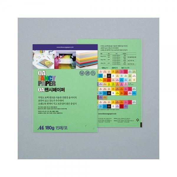 f20 59849 두성 OA팬시페이퍼 A4 180g R14 담연두색 15매 1봉 1개입