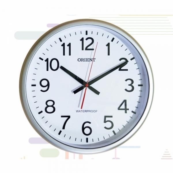 오리엔트853 방수시계 벽시계 벽걸이 욕실용품 40cm 실버