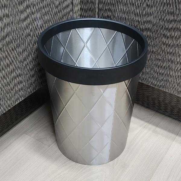 동무 스텐 오픈휴지통12리터 (비닐고정캡포함)