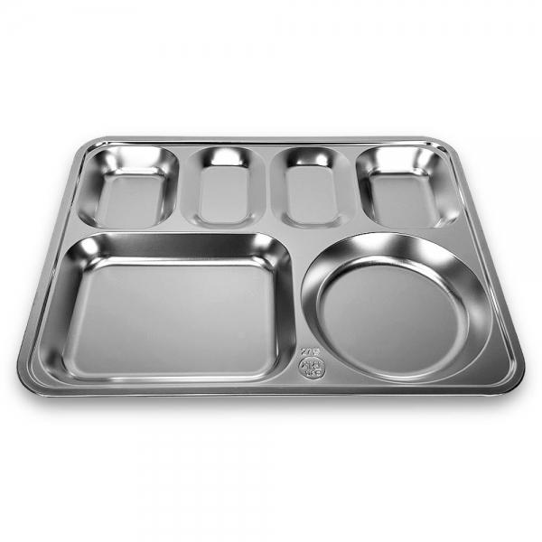 퀜센스 304스테인레스 식당식판 4찬 스텐식기