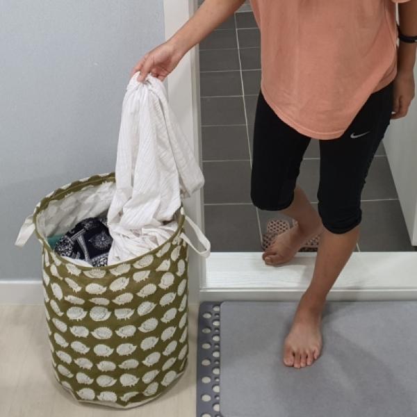 린넨 장난감정리함 패브릭 바스켓 고슴도치