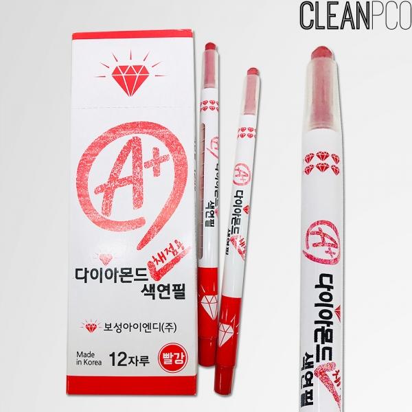 cp01 샤프형 다이아몬드 채점용색연필 12자루 33708