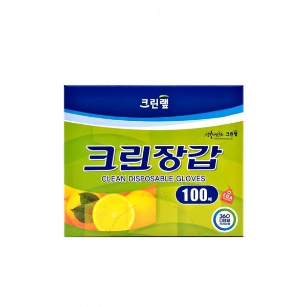 크린랩 크린장갑 (100매) 식품용 1회용 위생비닐장갑