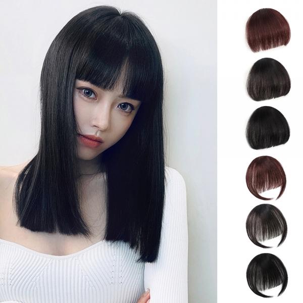 예쁜 여성 머리 포인트 풀뱅 앞머리 커버 헤어피스