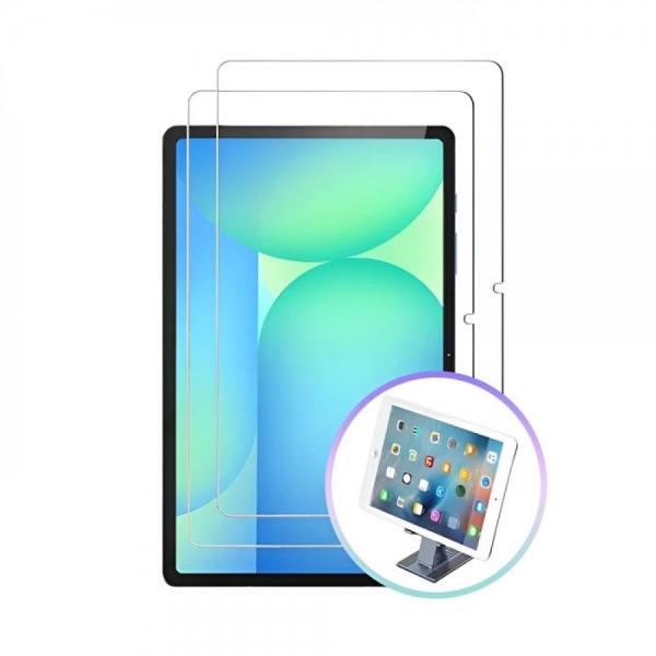 갤럭시탭S8 강화유리 2매 세트+메탈 모바일 거치대