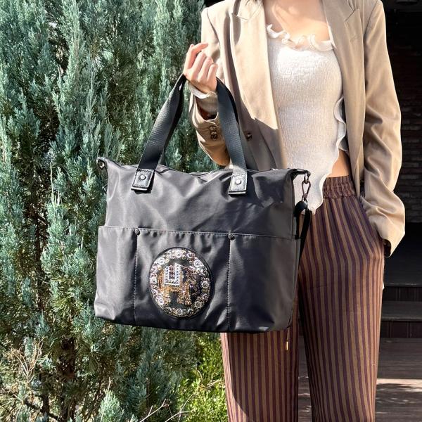 BR_24-100A 캐주얼 큐빅 코끼리 보스턴백