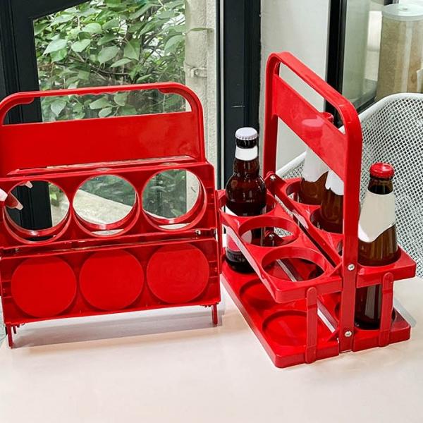 6구 음료수 캐리어 간편 접이식 다용도 나들이 커피