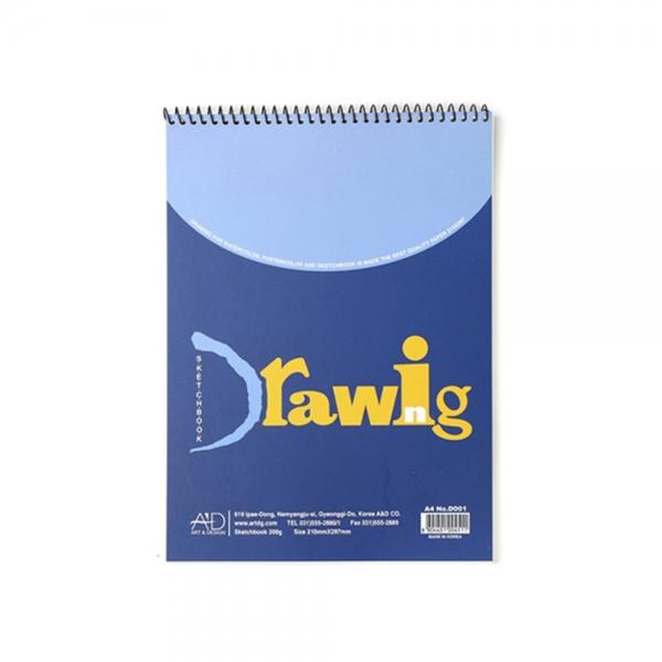 f20 44043 아트앤디자인 드로잉스케치북 A4 상철 D001 28매200g 1개 1개입