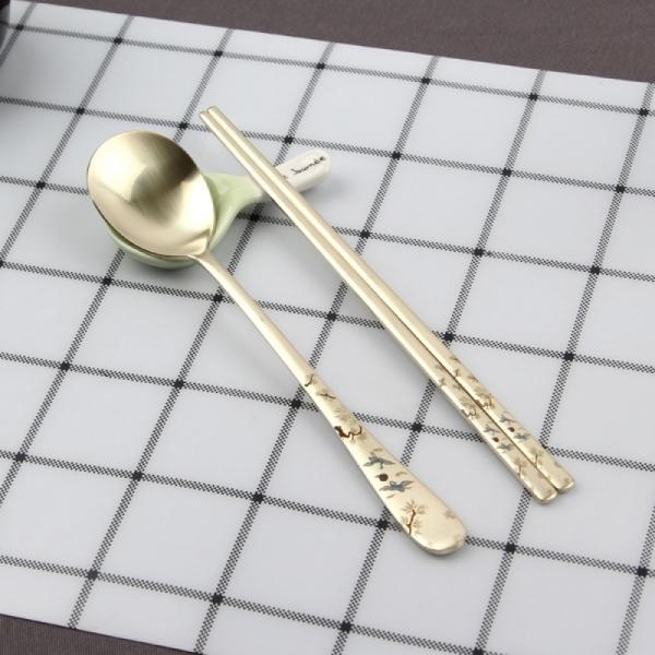 대명 스테인리스 송학 티타늄 수저 1P OPP포장