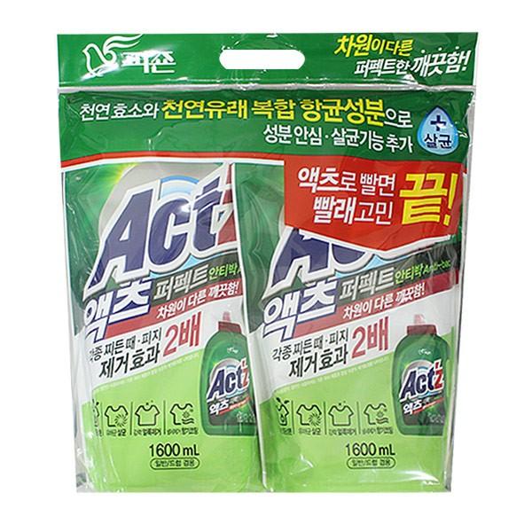액츠퍼펙트 딥클린(안티박리뉴얼) 1.5L+1.5L 세제 액체세제 액츠 빨래 세탁 드럼세탁기세제 일반세탁기세제